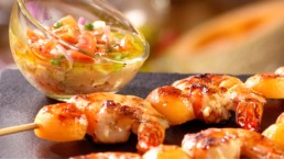 brochette gambas melon carinne teyssandier