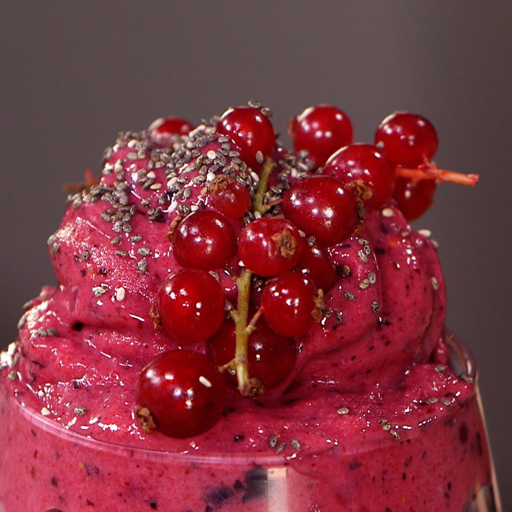 Recette Glace vegan aux fruits rouges Carinne Teyssandier