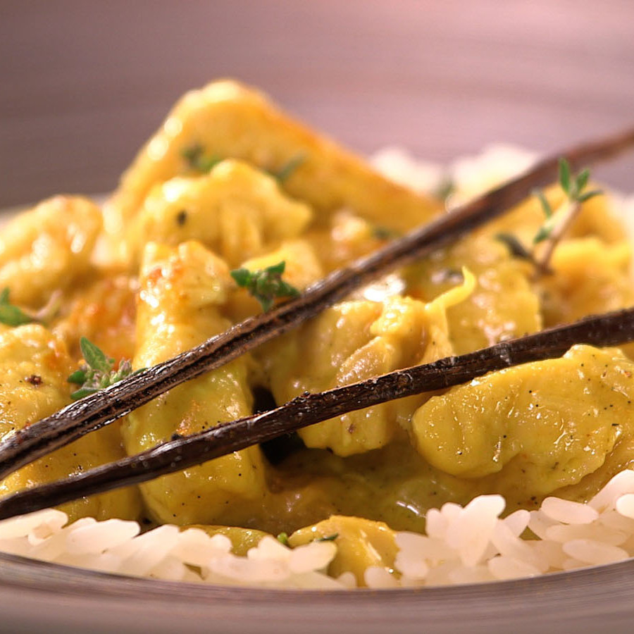 Poulet Vanille Coco recette Carinne Teyssandier