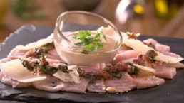 Recette carpaccio de veau - Carinne Teyssandier